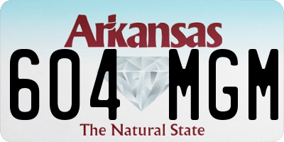 AR license plate 604MGM