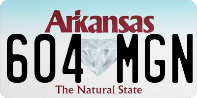 AR license plate 604MGN