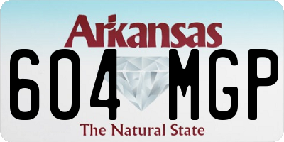 AR license plate 604MGP