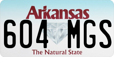 AR license plate 604MGS