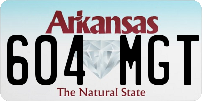 AR license plate 604MGT