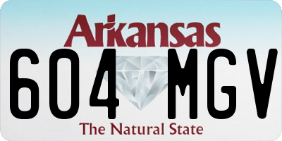 AR license plate 604MGV