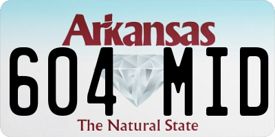 AR license plate 604MID