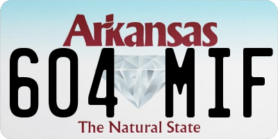 AR license plate 604MIF