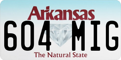 AR license plate 604MIG