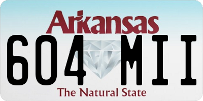 AR license plate 604MII