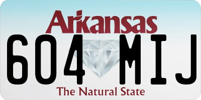 AR license plate 604MIJ