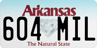 AR license plate 604MIL