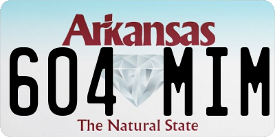 AR license plate 604MIM