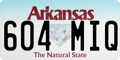 AR license plate 604MIQ