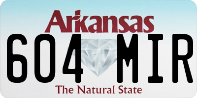 AR license plate 604MIR