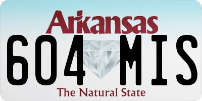 AR license plate 604MIS