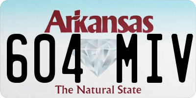 AR license plate 604MIV