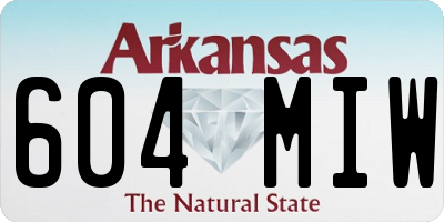 AR license plate 604MIW