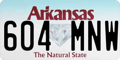 AR license plate 604MNW