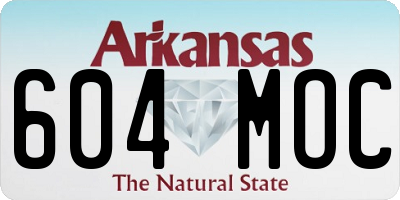 AR license plate 604MOC