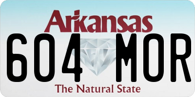 AR license plate 604MOR