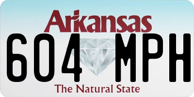 AR license plate 604MPH