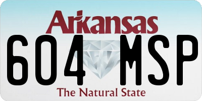 AR license plate 604MSP