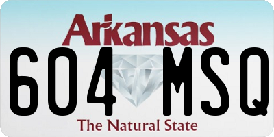 AR license plate 604MSQ