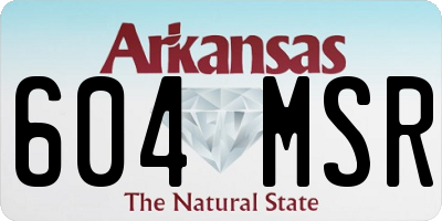 AR license plate 604MSR