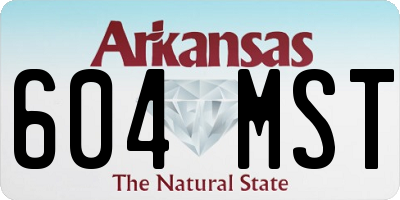 AR license plate 604MST