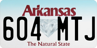 AR license plate 604MTJ