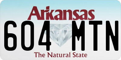 AR license plate 604MTN