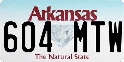AR license plate 604MTW