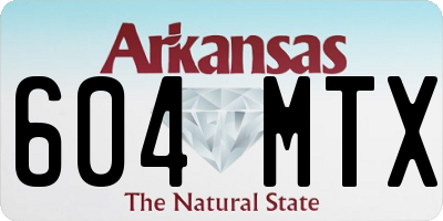 AR license plate 604MTX