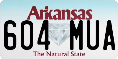 AR license plate 604MUA