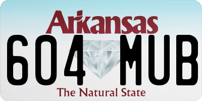 AR license plate 604MUB