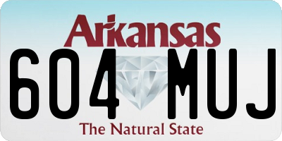 AR license plate 604MUJ