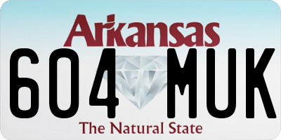 AR license plate 604MUK