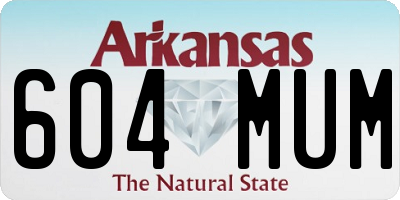 AR license plate 604MUM