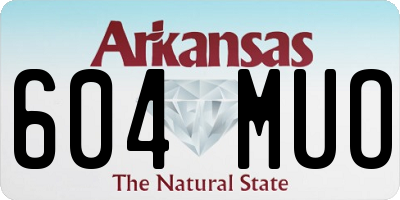 AR license plate 604MUO