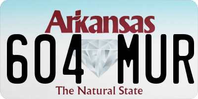 AR license plate 604MUR