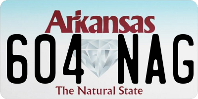 AR license plate 604NAG