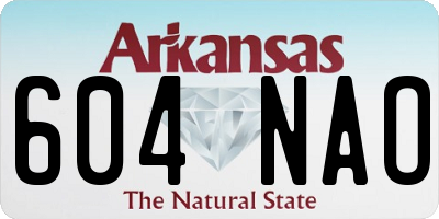 AR license plate 604NAO