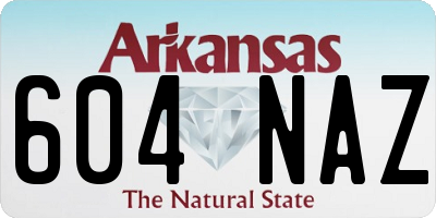 AR license plate 604NAZ