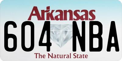 AR license plate 604NBA