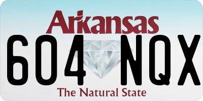 AR license plate 604NQX