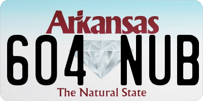 AR license plate 604NUB