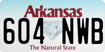 AR license plate 604NWB