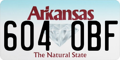 AR license plate 604OBF