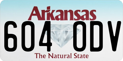 AR license plate 604ODV