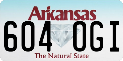 AR license plate 604OGI