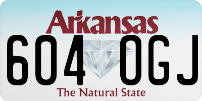AR license plate 604OGJ