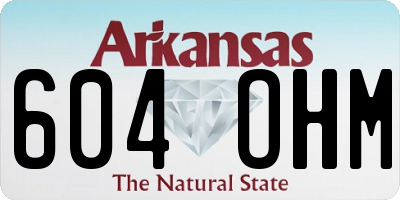 AR license plate 604OHM