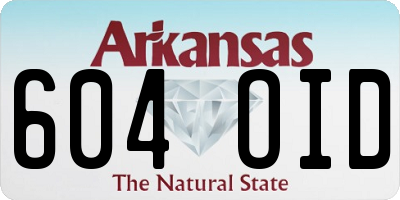 AR license plate 604OID